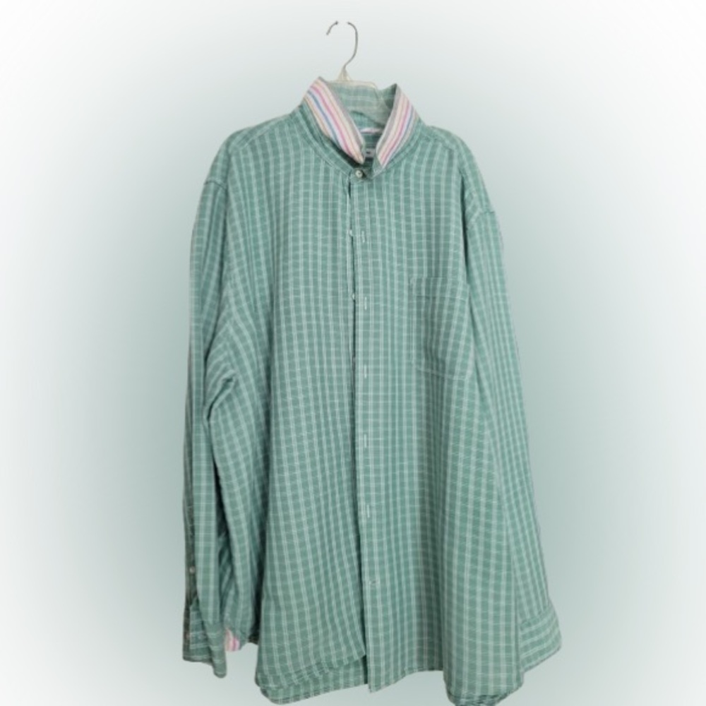 Green Checkered Men's Shirt - Tommy Bahama XXL